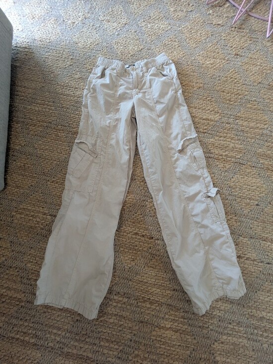 BDG Pants - BDG Urban Outfitters Women’s Cream Y2K Cargo Pants Low Rise XS Cotton Blend
